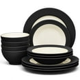 thumbnail image 1 of Noritake Colorwave Graphite 12-Piece Rim Dinnerware Set, Service for 4, 1 of 7