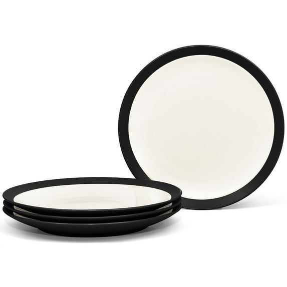 Noritake Colorwave Graphite Set of 4 Rim Dinner Plates