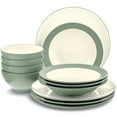 thumbnail image 1 of Noritake Colorwave Green 12-Piece Coupe Dinnerware Set, Service for 4, 1 of 7