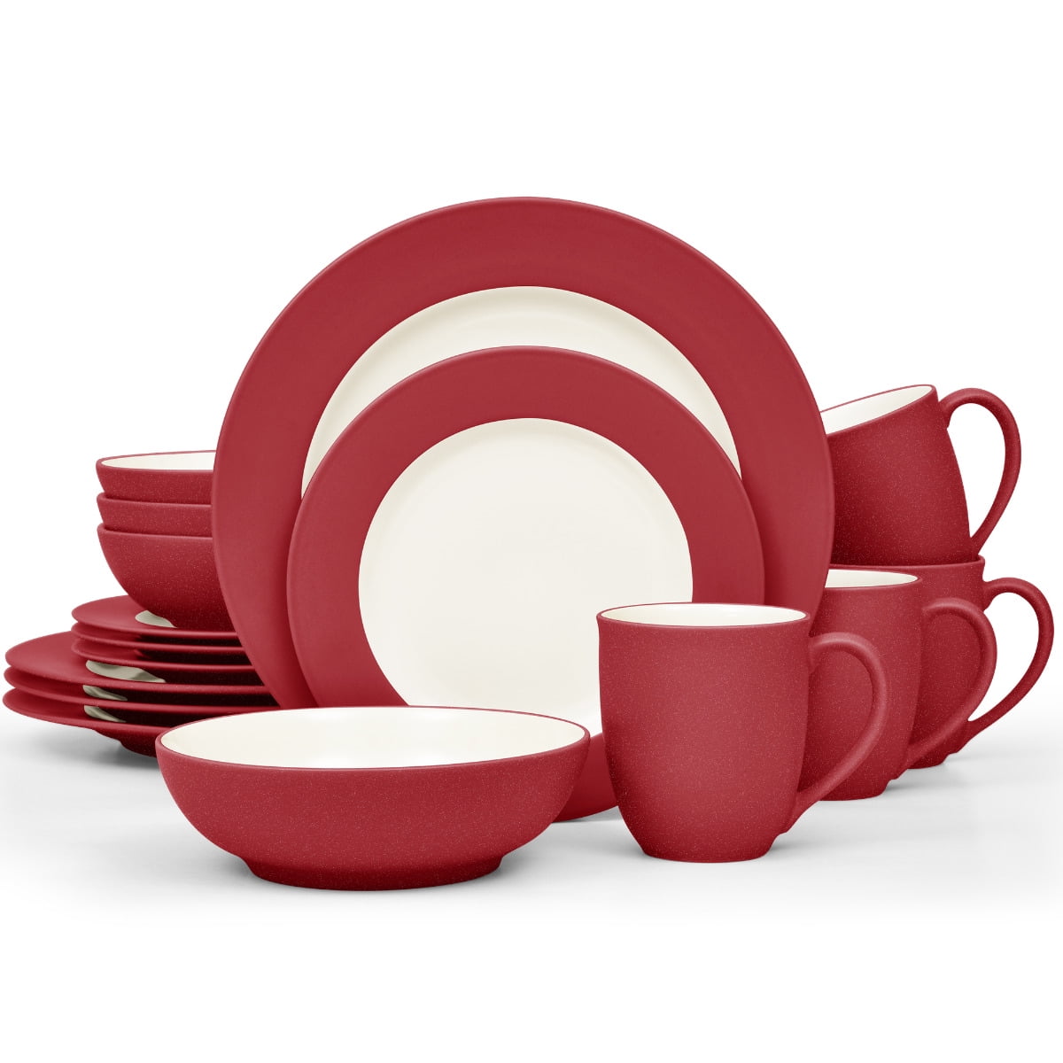 Noritake Colorwave Raspberry 16-Piece Rim Dinnerware Set, Service for 4 ...