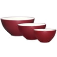 thumbnail image 1 of Noritake Colorwave Raspberry Set of 3 Mixing and Serving Bowls, 1 of 5