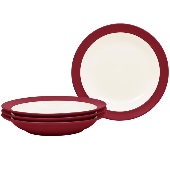 Noritake Colorwave Raspberry Set of 4 Large Pasta Bowls