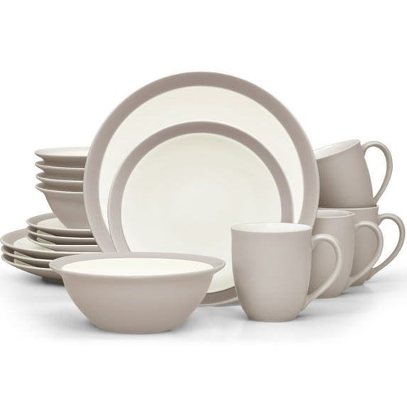Noritake Colorwave Sand 16-Piece Curve Dinnerware Set, Service for 4