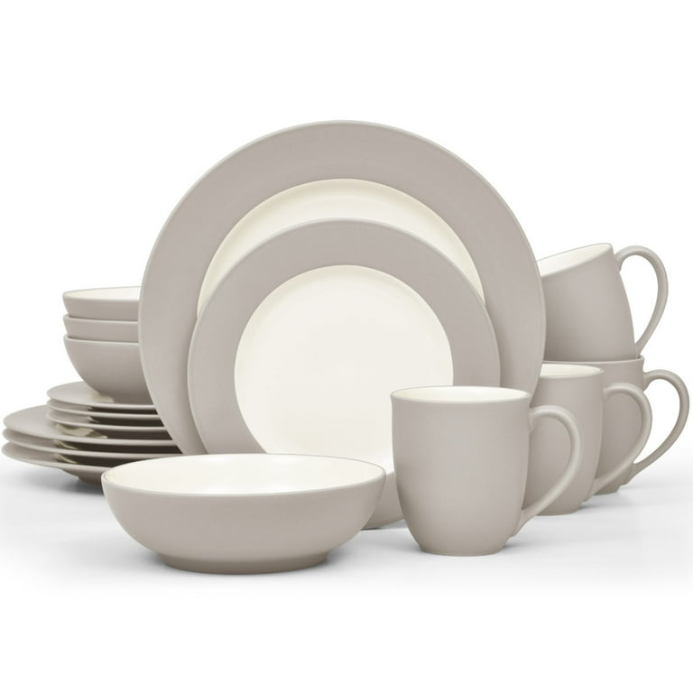 Noritake Colorwave Sand 16-Piece Rim Dinnerware Set, Service