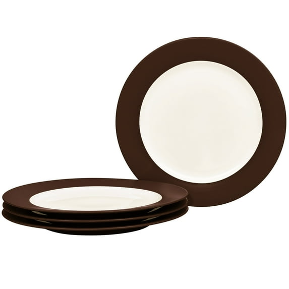 Noritake  Colorwave Set Of 4 Rim Salad Plates, 8-1/4" Chocolate