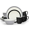 thumbnail image 1 of Noritake Colorwave Slate + Graphite 16-Piece Curve Dinnerware Set in Mixed Slate and Graphite, Service for 4, 1 of 7