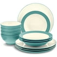 thumbnail image 1 of Noritake Colorwave Turquoise 12-Piece Coupe Dinnerware Set, Service for 4, 1 of 7