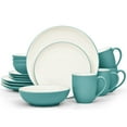 thumbnail image 1 of Noritake Colorwave Turquoise 16-Piece Coupe Dinnerware Set, Service for 4, 1 of 7