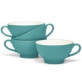 thumbnail image 1 of Noritake Colorwave Turquoise Set of 4 Handled Bowls, 1 of 7