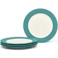 thumbnail image 1 of Noritake Colorwave Turquoise Set of 4 Rim Dinner Plates, 1 of 7