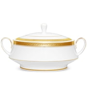 Noritake Crestwood Gold Covered Vegetable Serving Bowl