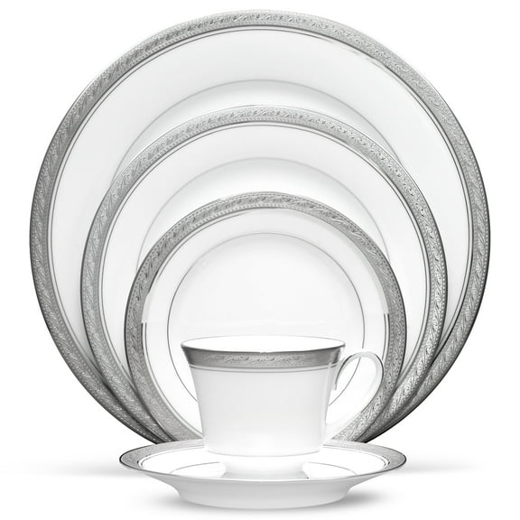 Noritake Crestwood Platinum 5-Piece Place Setting