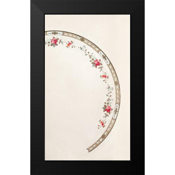Noritake Designs 10x14 Black Modern Framed Museum Art Print Titled - Design for a Noritake Plate III