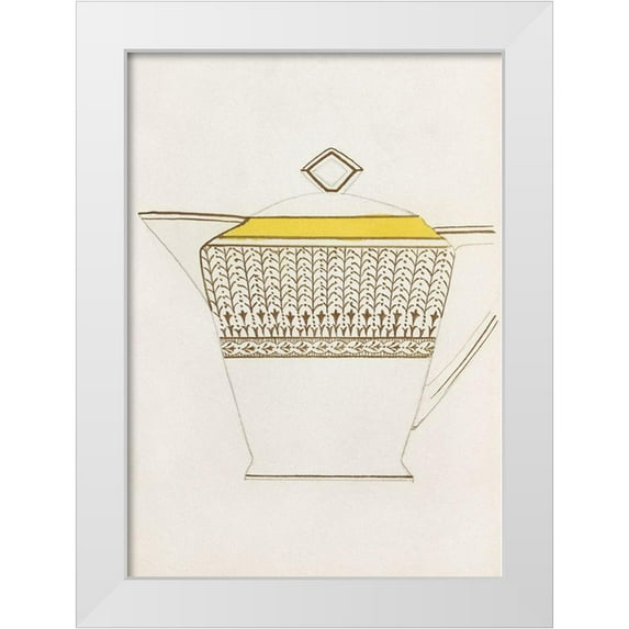 Noritake Designs 14x18 White Modern Wood Framed Museum Art Print Titled - Design for a Noritake Creamer