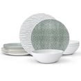 thumbnail image 1 of Noritake Green Hammock 12-Piece Coupe Dinnerware Set, Service for 4, 1 of 7
