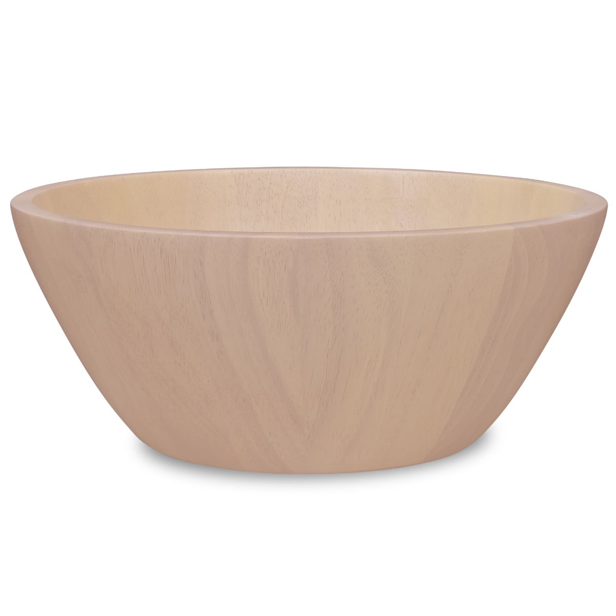 Blonde Par Rubber Tree Wood Large Serving Bowl 17.5"