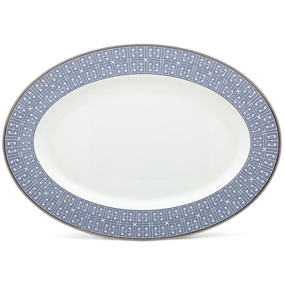 Noritake Infinity Blue Large Oval Serving Platter