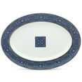 thumbnail image 1 of Noritake Infinity Blue Medium Oval Serving Platter, 1 of 4