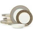 thumbnail image 1 of Noritake Infinity Bronze 12-Piece Dinnerware Set, Service for 4, 1 of 7