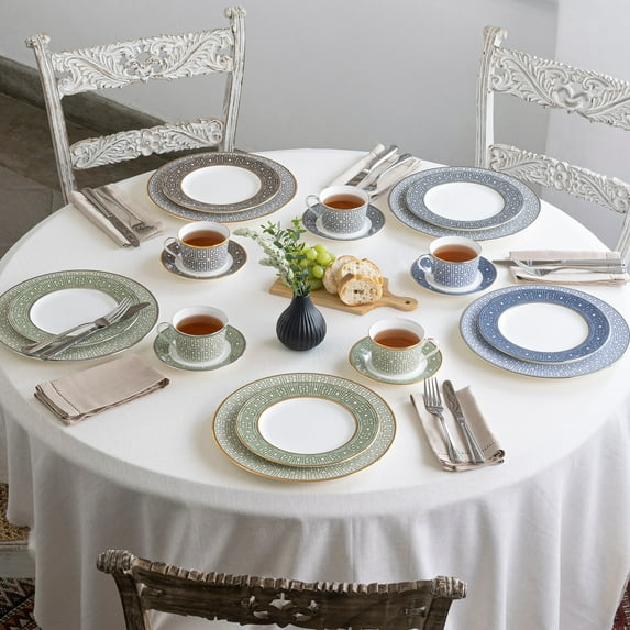 Noritake Infinity Graphite Set of 4 Dinner Plates