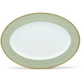 thumbnail image 1 of Noritake Infinity Green Gold Gold Large Oval Serving Platter, 1 of 5