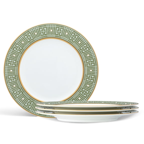 Noritake Infinity Green Gold Gold Set of 4 Salad Plates