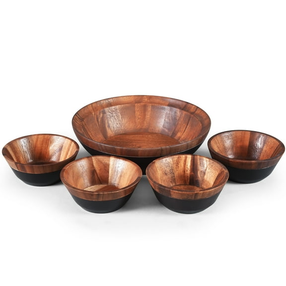Noritake Kona Wood Accents 5-Piece Salad Set