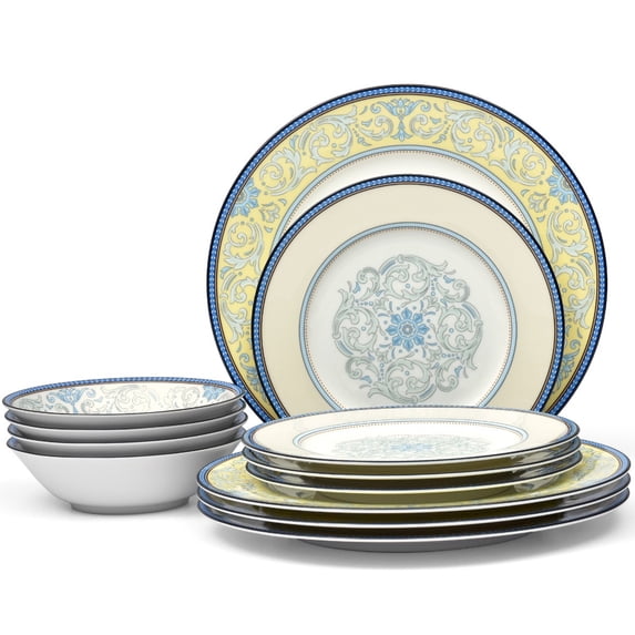 Noritake Menorca Palace 12-Piece Dinnerware Set, Service for 4