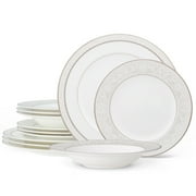 Noritake Montvale Platinum 12-Piece Dinnerware Set, Service for 4