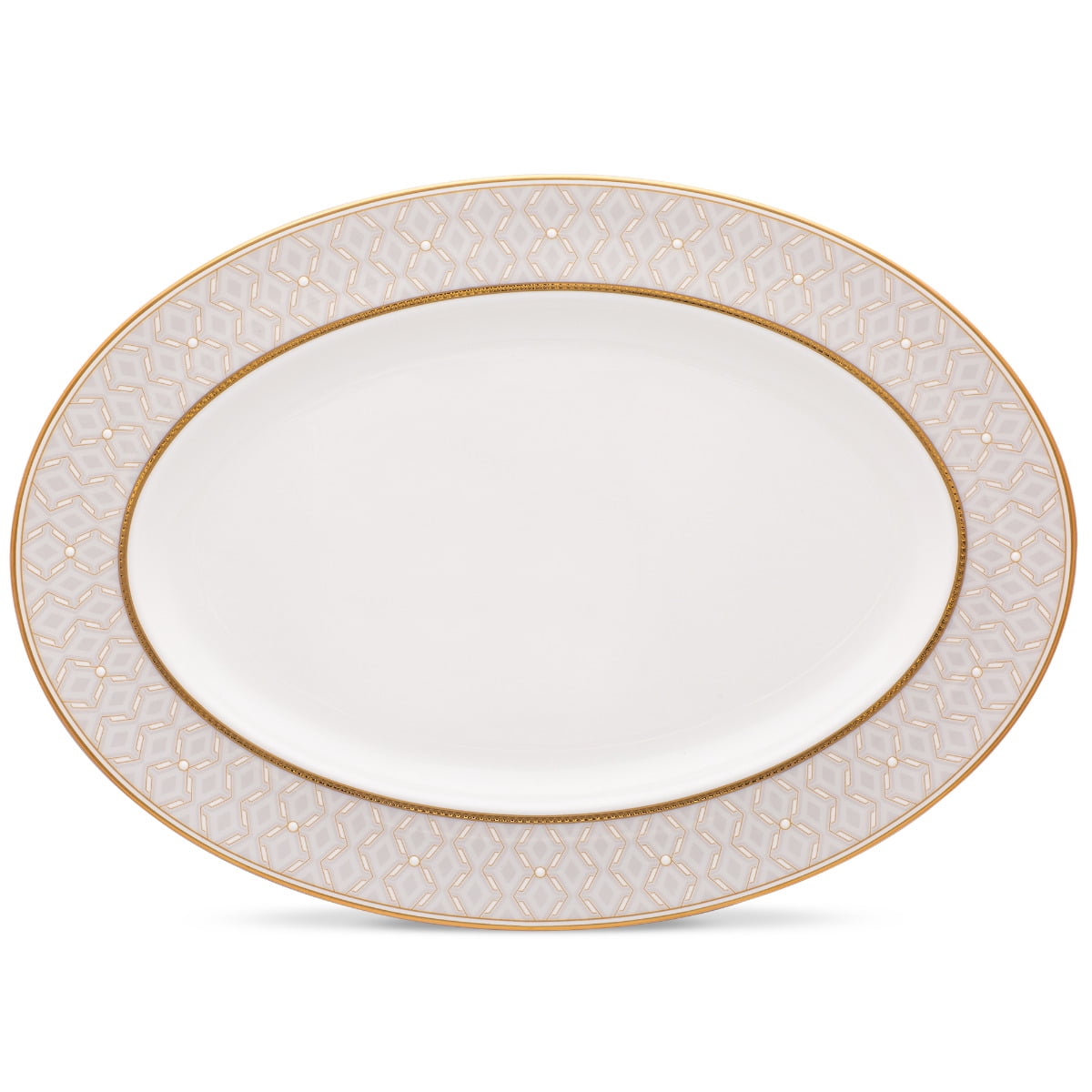 Noritake Noble Pearl – Servizio Da Tavola 5 Pezzi In Porcellana Bone China – Crema/Bianco Con Bordo Dorato - 5