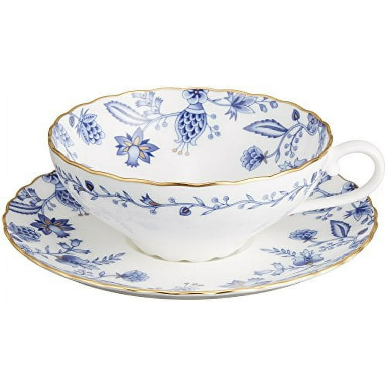 Noritake Noritake Tea Cup & Saucer 180cc Blue Solentino Bone China T58043A  / 4562// Handle