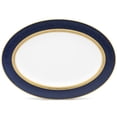 thumbnail image 1 of Noritake Odessa Cobalt Gold Medium Oval Platter, 1 of 4