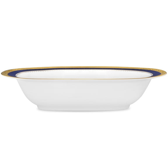 Noritake Odessa Cobalt Gold Oval Vegetable Bowl