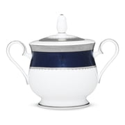 Noritake Odessa Cobalt Platinum Sugar with Cover