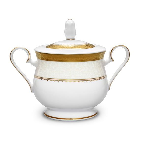 Noritake Odessa Gold Sugar Bowl with Cover