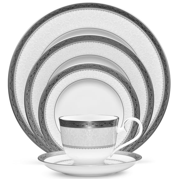 Noritake Odessa Platinum 5-Piece Place Setting