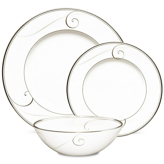 Noritake Platinum Wave 3-Piece Place Setting