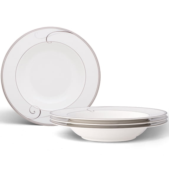 Noritake Platinum Wave Set of 4 Soup Bowls
