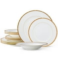 thumbnail image 1 of Noritake Rochelle Gold 12-Piece Dinnerware Set, Service for 4, 1 of 7