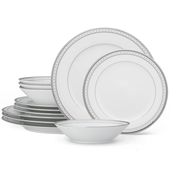 Noritake Rochester Platinum 12-Piece Set