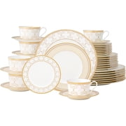 Noritake Trefolio Gold 40-Piece Dinnerware Set Service for 8