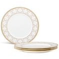 thumbnail image 1 of Noritake Trefolio Gold Set of 4 Dinner Plates, 1 of 7