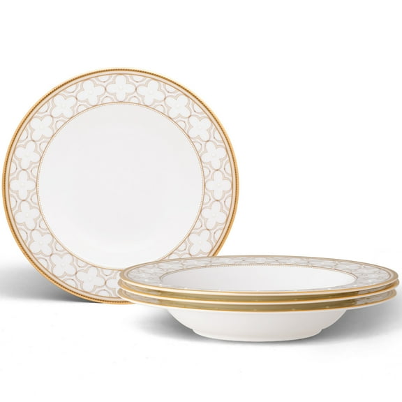 Noritake Trefolio Gold Set of 4 Soup Bowls