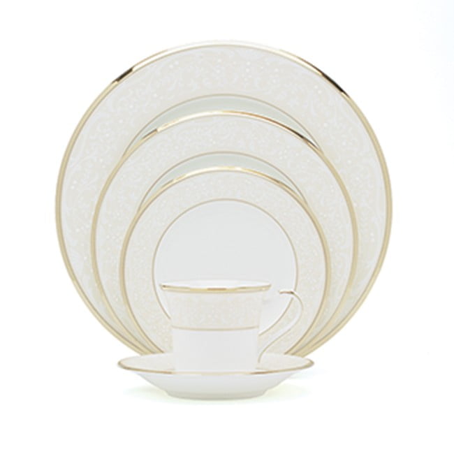 White Porcelain Formal 5-Piece Place Setting