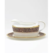Noritake Xavier Gold Gravy Boat w/Stand