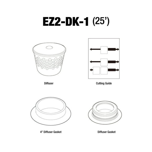 Noritz Ez2dk-1 Flex Vent 2" Diffuser Kit For Ez2fvk-1