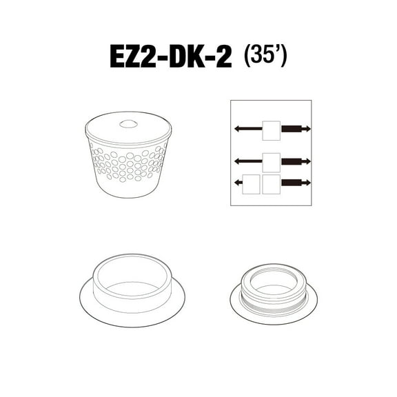 Noritz Ez2dk-2 Flex Vent 2" Diffuser Kit For Ez2fvk-2