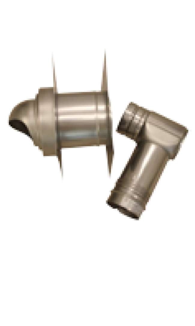 Noritz VK4-H-14-1 Single-Wall, Horizontal Termination Vent Kit For Thick Wall - Stainless