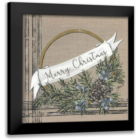 Norkus, Julie 12x12 Black Modern Framed Museum Art Print Titled - Merry Christmas
