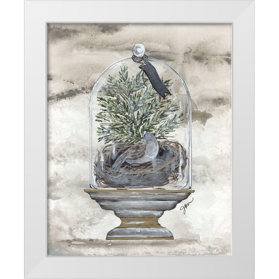 Norkus, Julie 12x14 White Modern Wood Framed Museum Art Print Titled - Winter Bird Dome